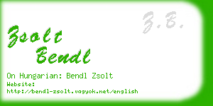 zsolt bendl business card